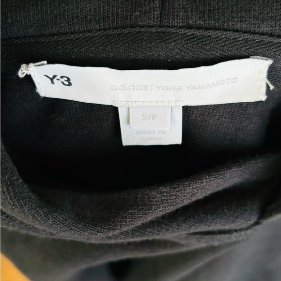 Y-3 Black Unisex V-Neck Hoodie - Picture 6 of 6